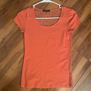 Coral Back Laced Top